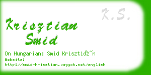 krisztian smid business card